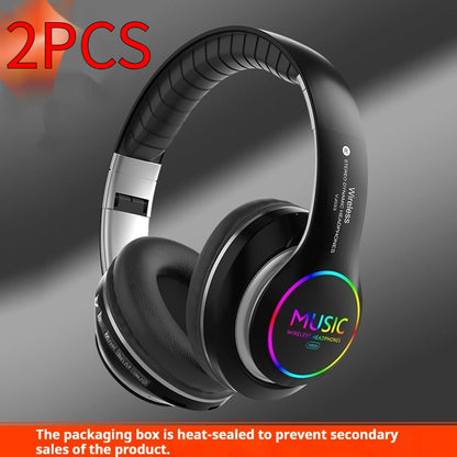 Wireless Sports Bluetooth Headphone Head-mounted Metal Stereo E-sports Low Latency